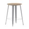 Flash Furniture 30 RD Bar Top Table Brown Poly Top/Silver Frame JJ-T14623H-76-BRSL-GG - alternate 4